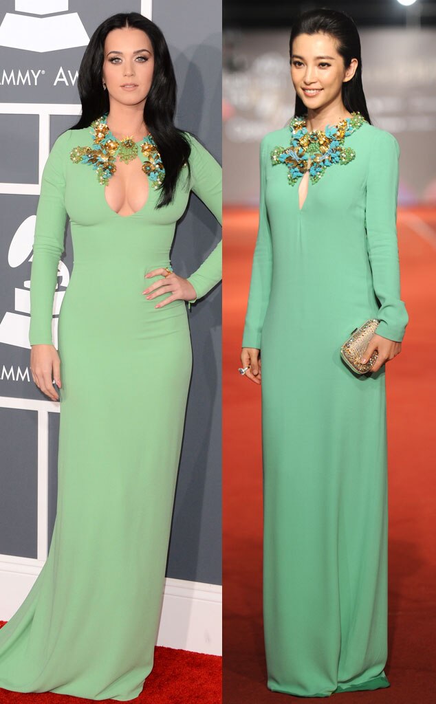 katy perry green dress
